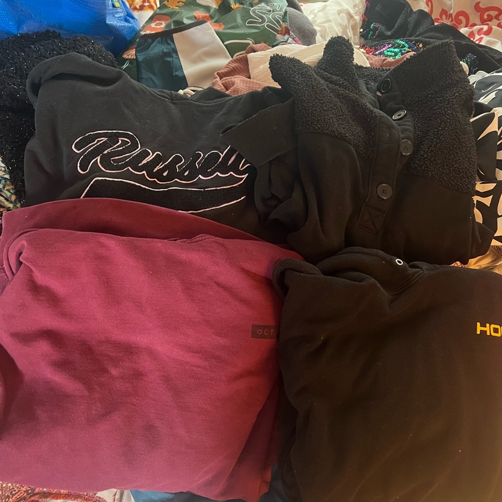 Black and Burgundy Sweatshirts